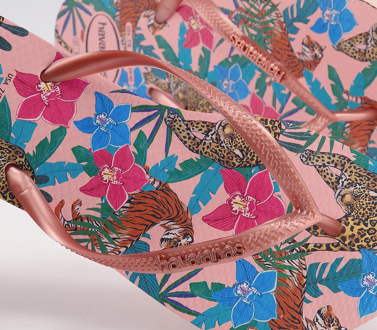Havaianas Slim Tropical Flip Flops Havaianas Slim Tropical Flip Flops Ballet Rose