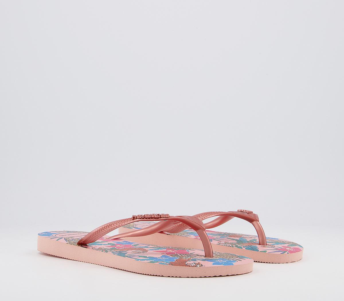 Havaianas Slim Tropical Flip Flops Havaianas Slim Tropical Flip Flops Ballet Rose