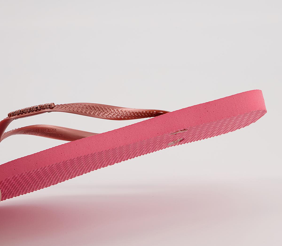 Havaianas Slim Tropical Flip Flops Havaianas Slim Tropical Flip Flops Pink Porcelain