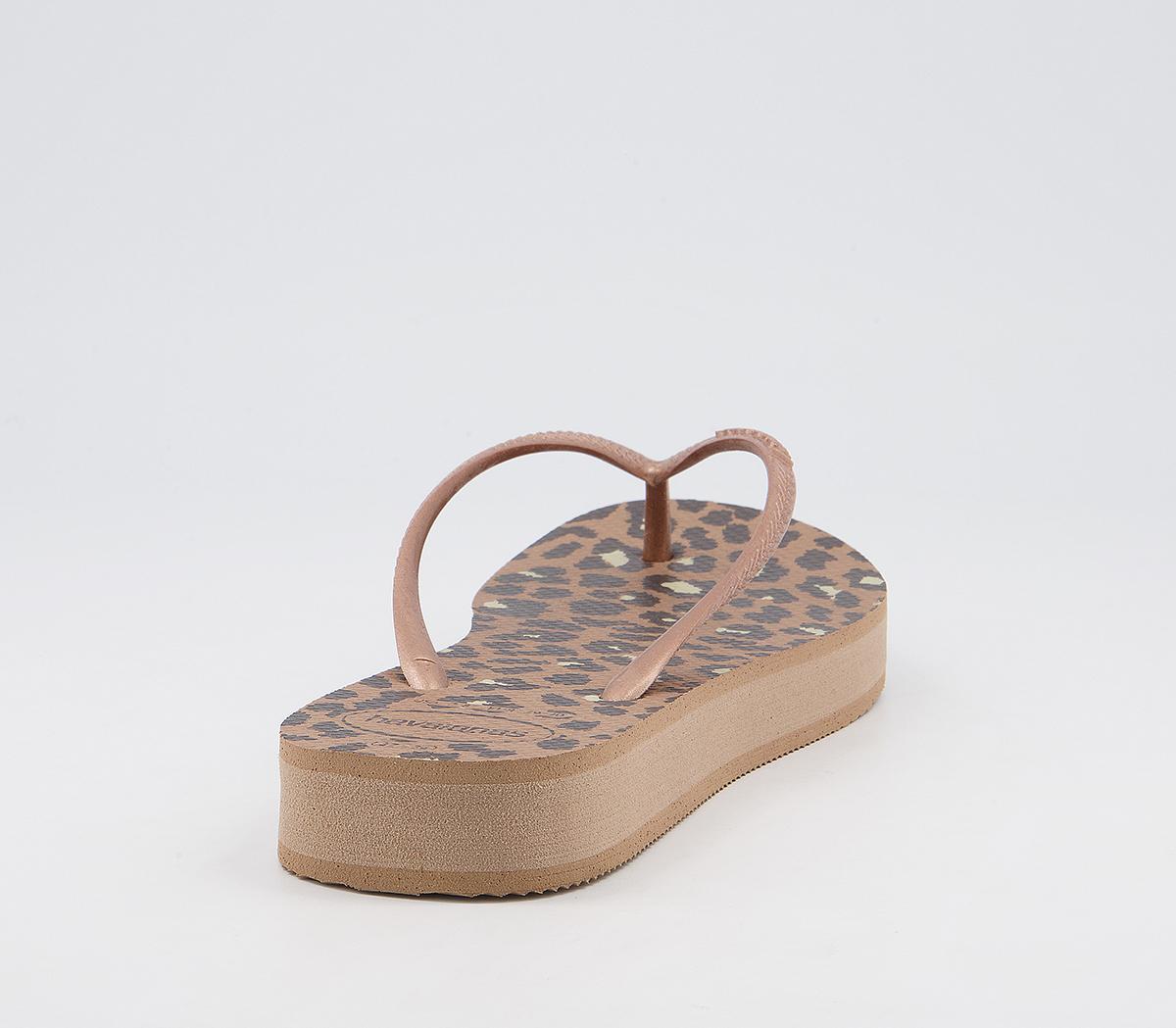Havaianas Slim Flatform Animal Flip Flops Havaianas Slim Flatform Animal Flip Flops Rose Gold