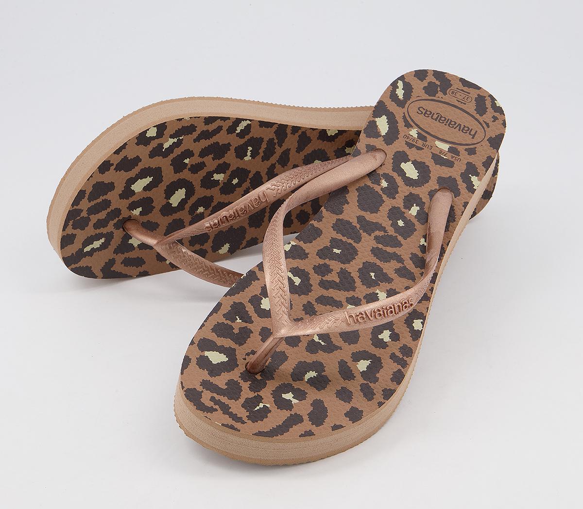 Havaianas Slim Flatform Animal Flip Flops Havaianas Slim Flatform Animal Flip Flops Rose Gold