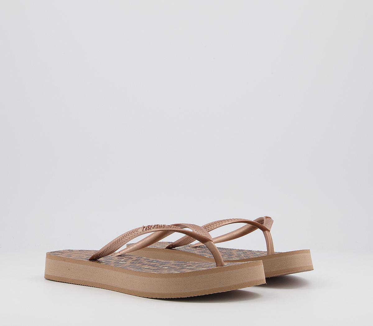 Havaianas Slim Flatform Animal Flip Flops Havaianas Slim Flatform Animal Flip Flops Rose Gold