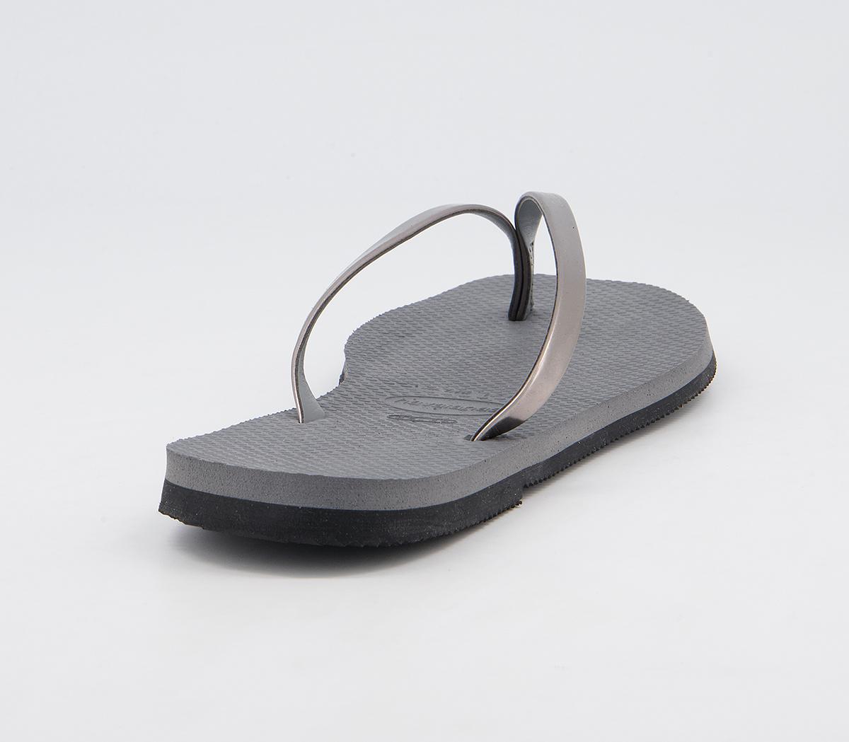 Havaianas You Metallic Flip Flops Havaianas You Metallic Flip Flops Steel Grey