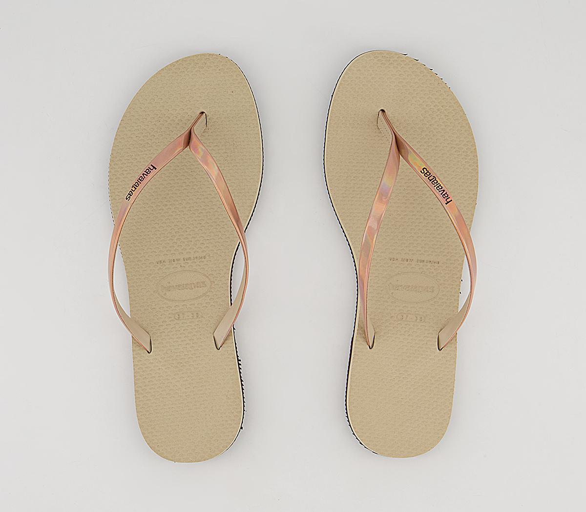 Havaianas You Metallic Flip Flops Havaianas You Metallic Flip Flops Sand Grey