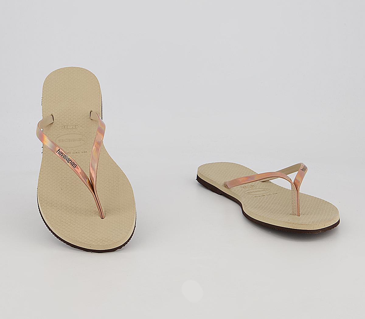 Havaianas You Metallic Flip Flops Havaianas You Metallic Flip Flops Sand Grey