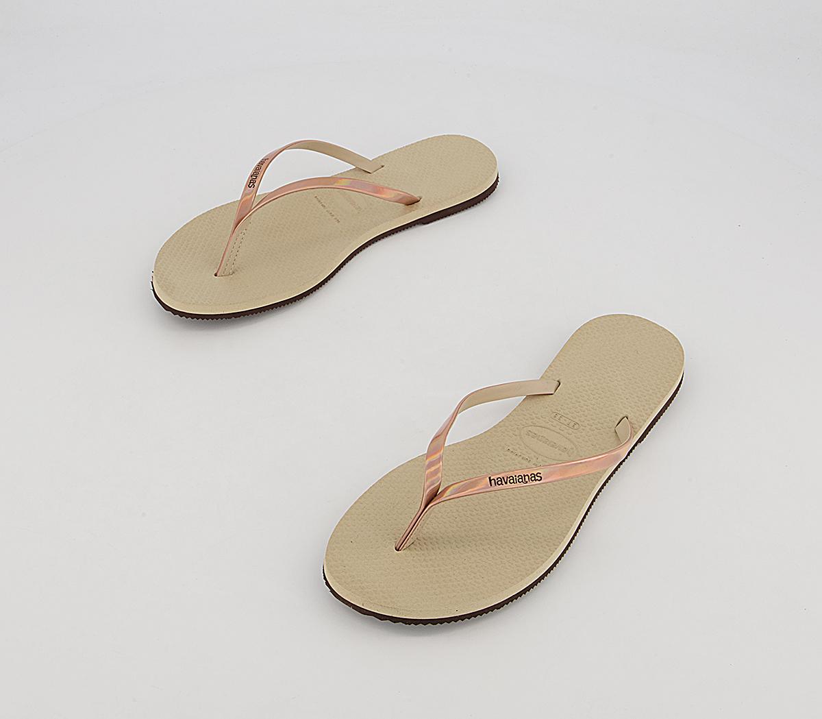 Havaianas You Metallic Flip Flops Havaianas You Metallic Flip Flops Sand Grey