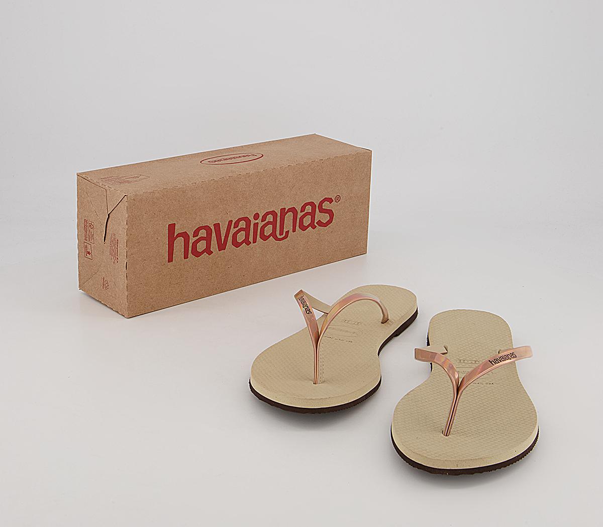 Havaianas You Metallic Flip Flops Havaianas You Metallic Flip Flops Sand Grey