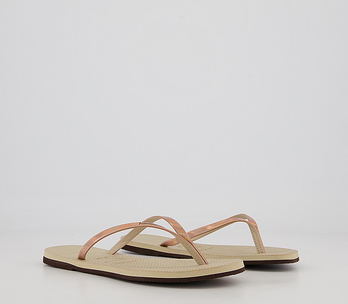 Havaianas You Metallic Flip Flops Havaianas You Metallic Flip Flops Sand Grey