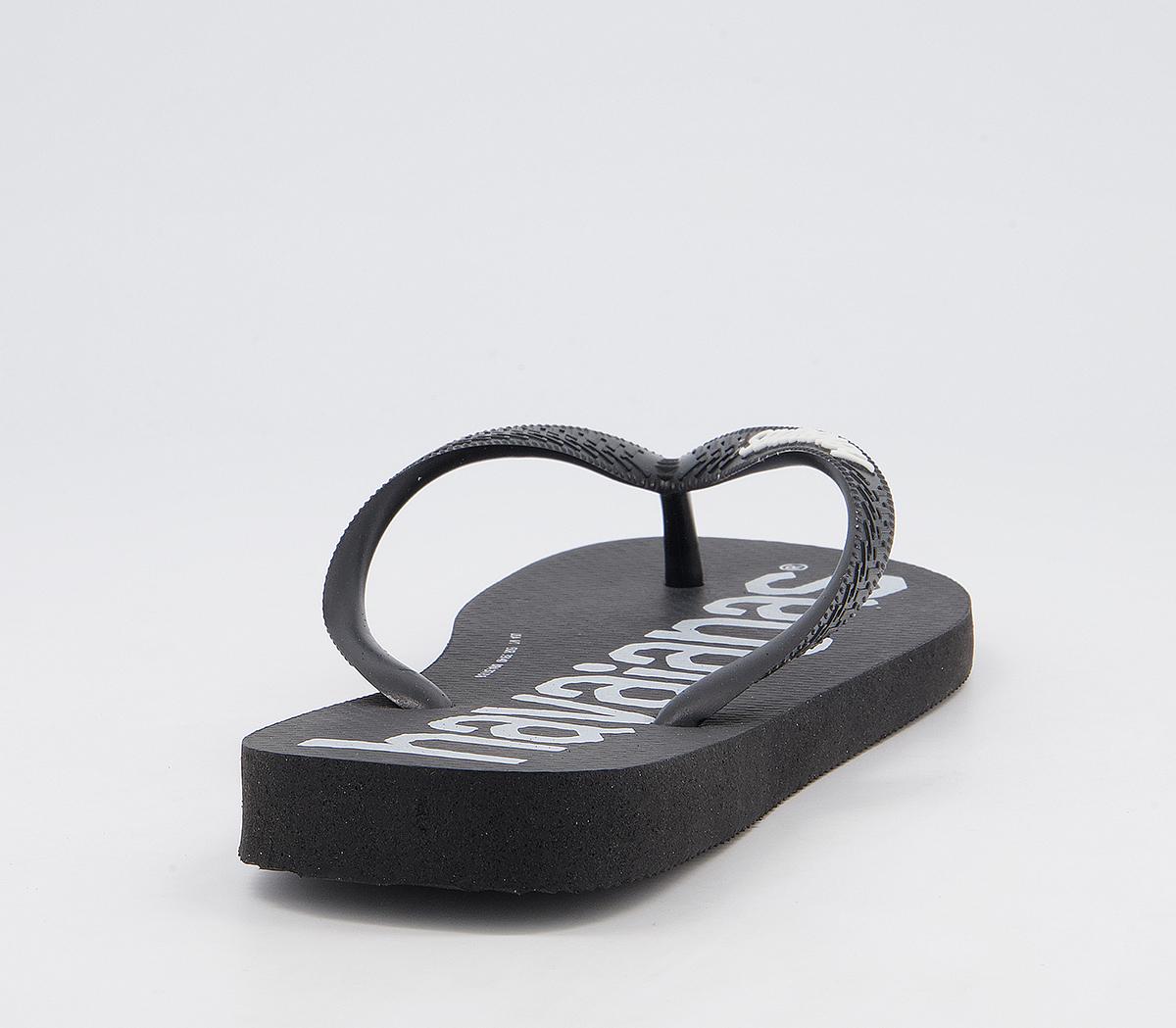 Havaianas Logomania Flip Flops Havaianas Logomania Flip Flops Black