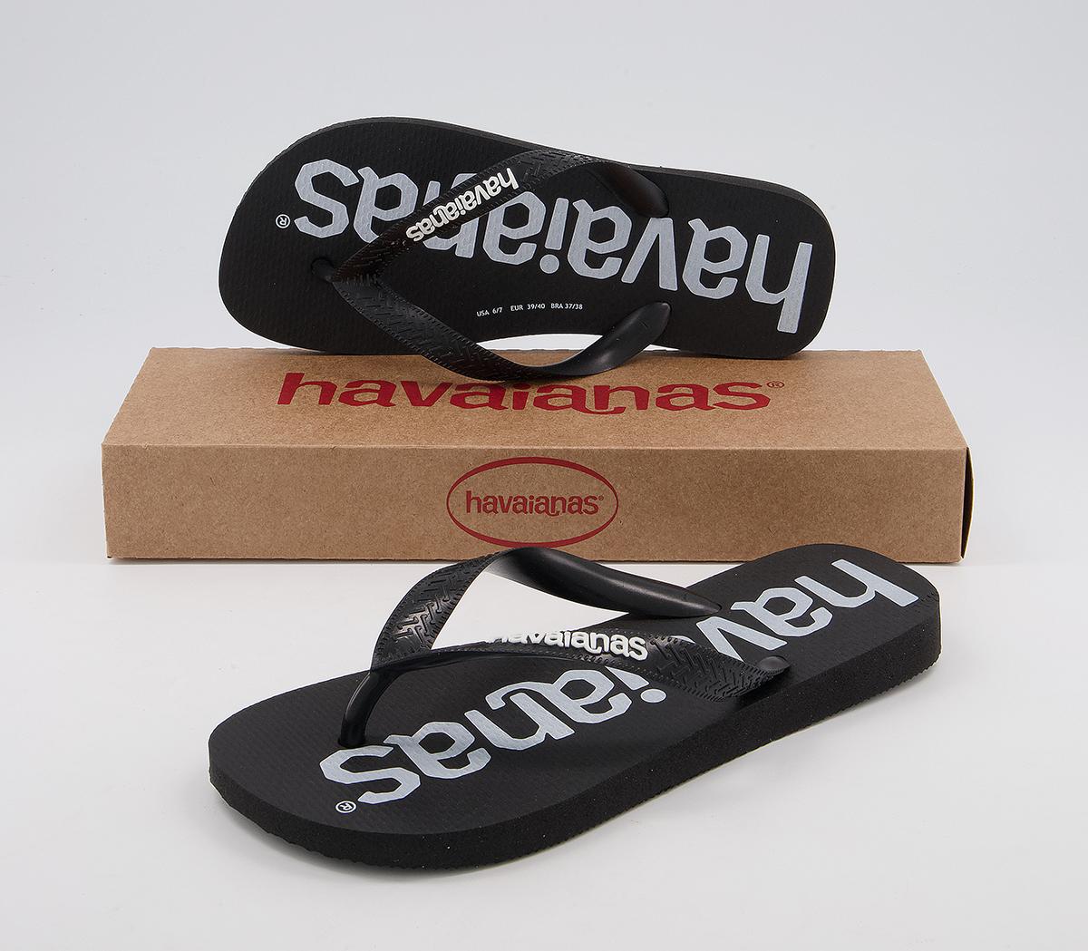 Havaianas Logomania Flip Flops Havaianas Logomania Flip Flops Black