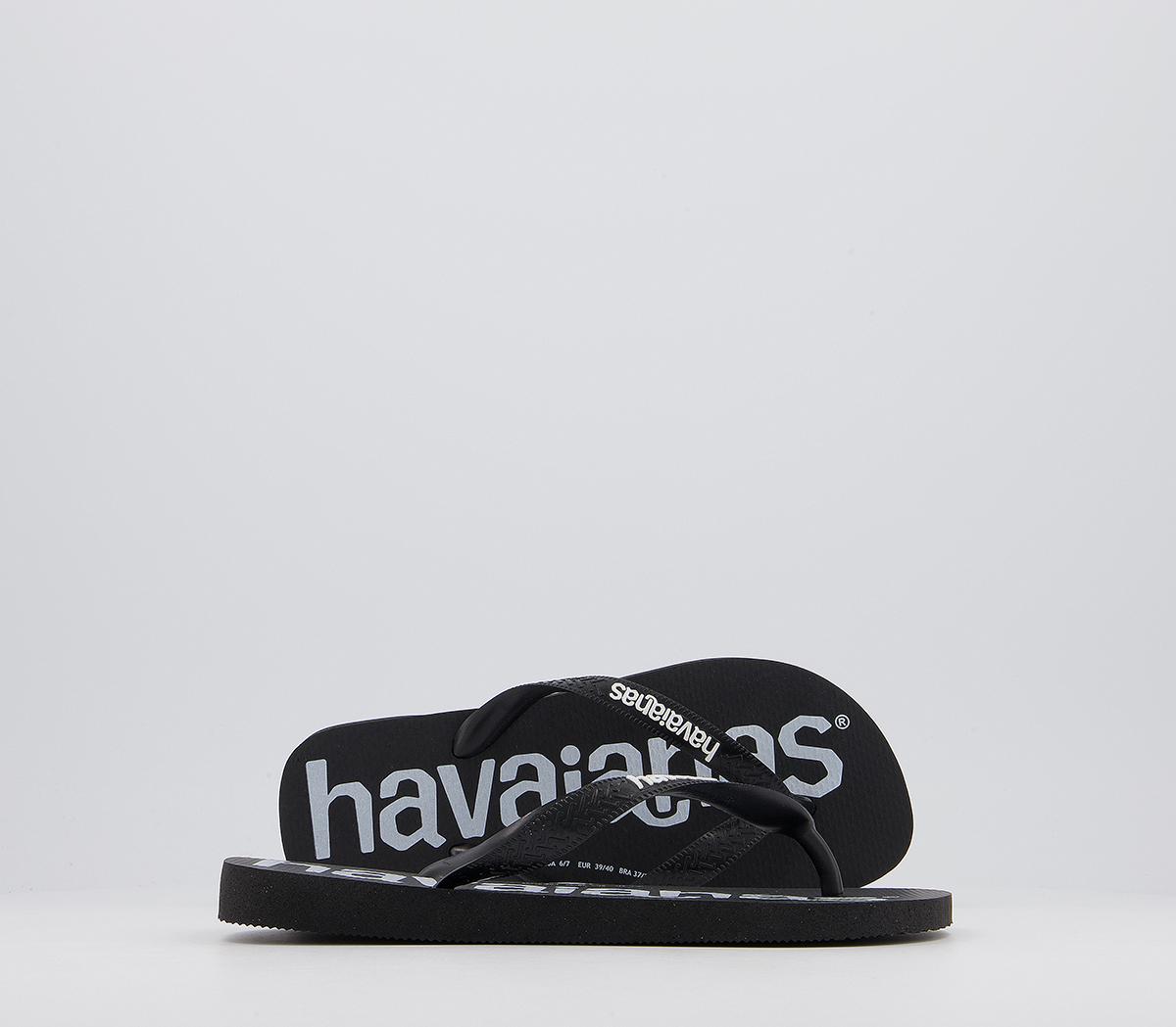 HavaianasLogomania Flip Flops HavaianasLogomania Flip FlopsBlack