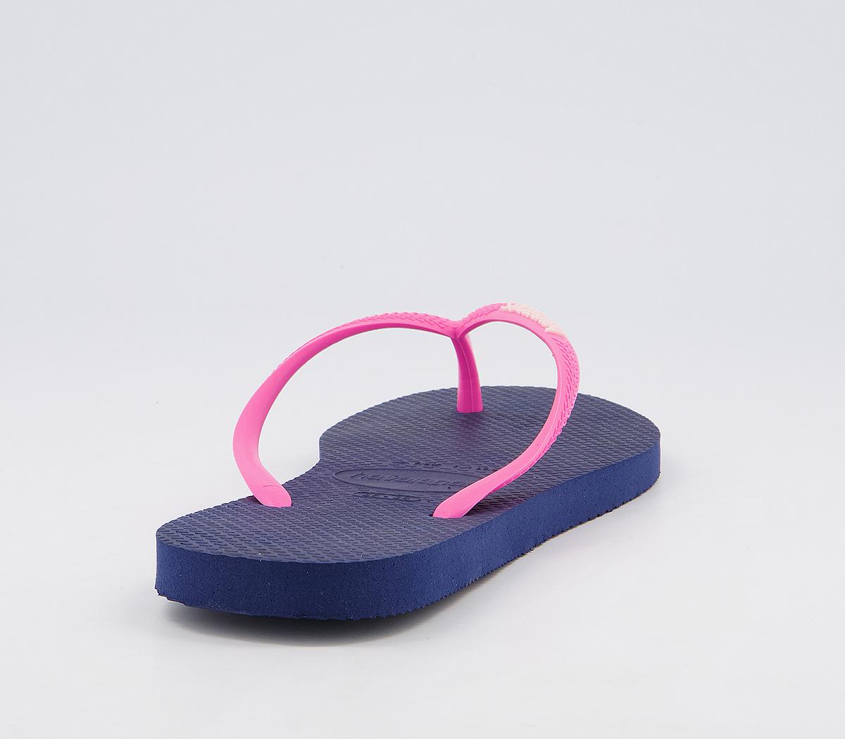 Havaianas Slim Logo Flip Flops Havaianas Slim Logo Flip Flops Marine Wonder