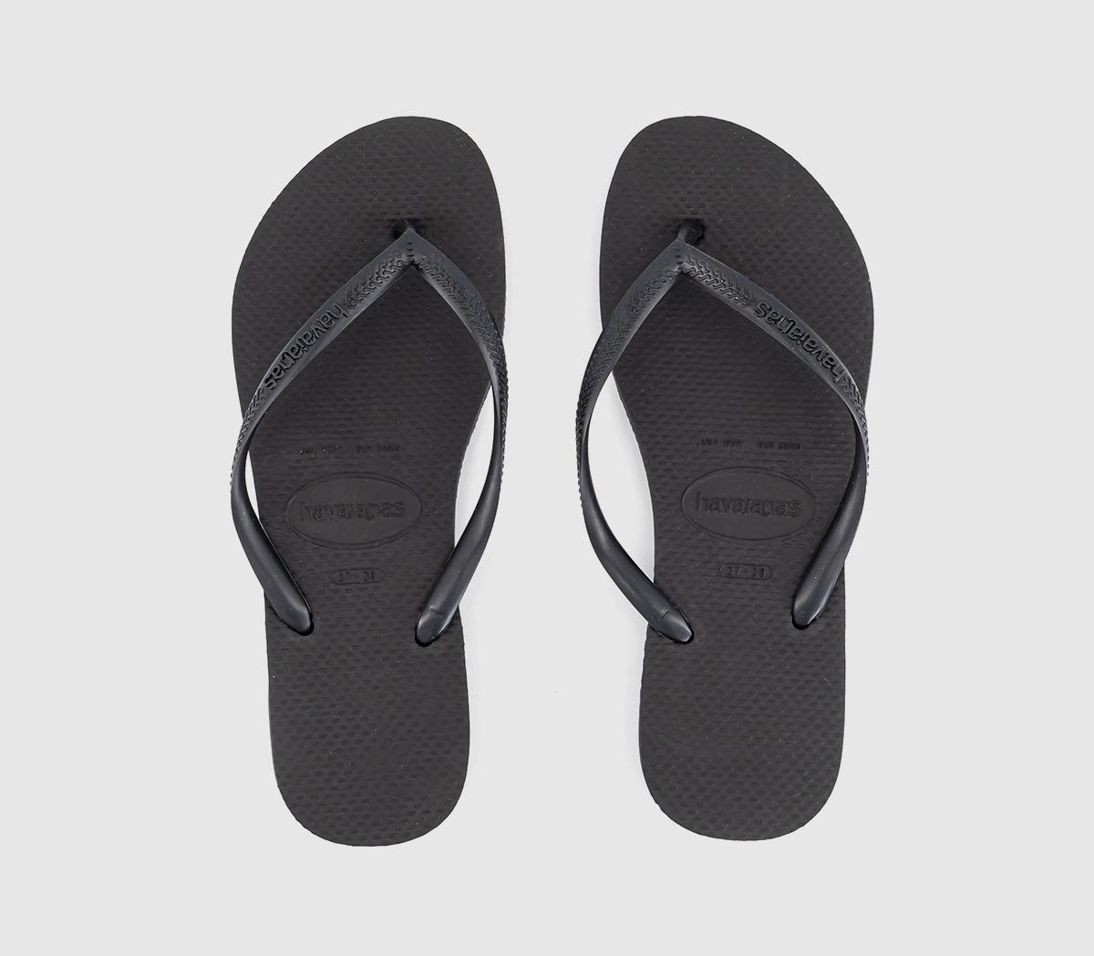Havaianas Slim Flip Flops Black - Women’s Sandals