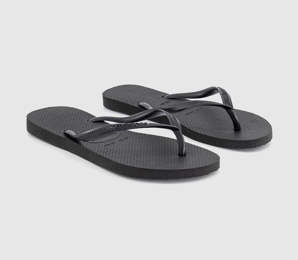 Havaianas Slim Flip Flops Black - Women’s Sandals