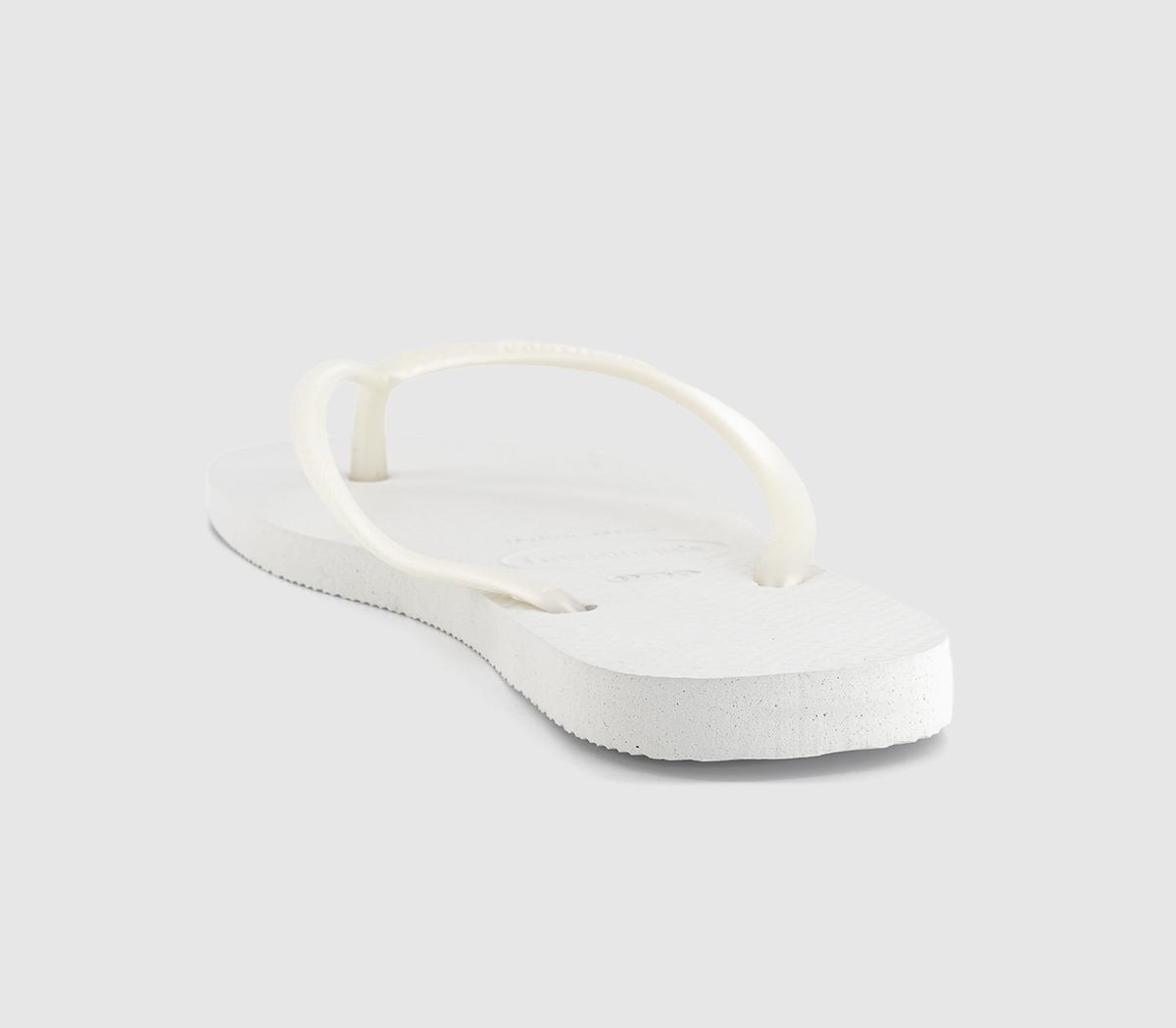 Havaianas Slim Flip Flops White - Women’s Sandals