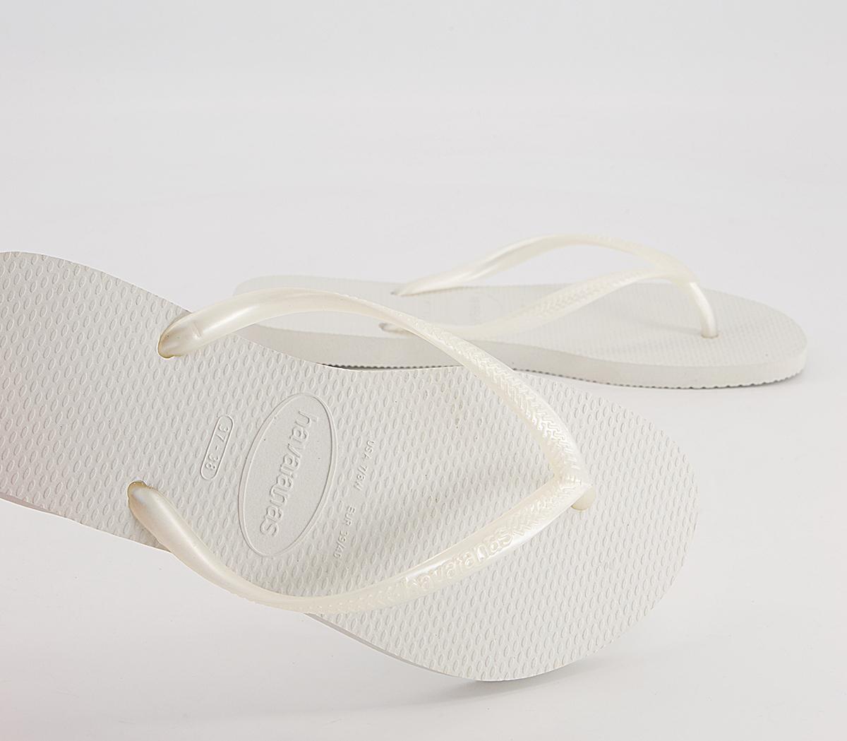 Havaianas Slim Flip Flops Havaianas Slim Flip Flops White