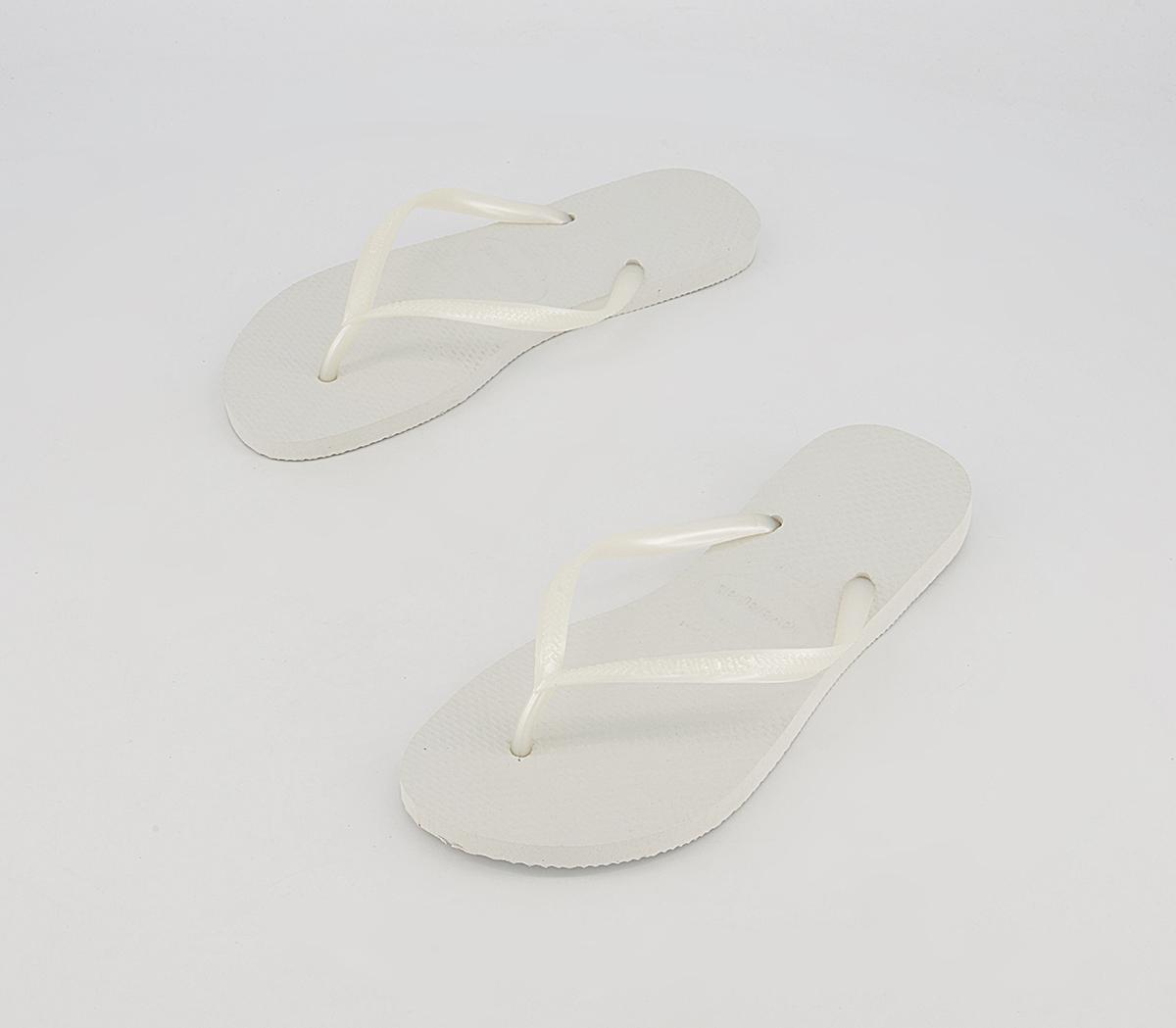 Havaianas Slim Flip Flops Havaianas Slim Flip Flops White