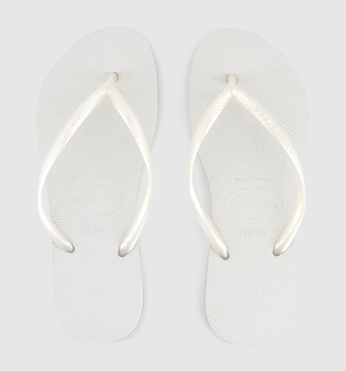 Women's Flip Flops - White