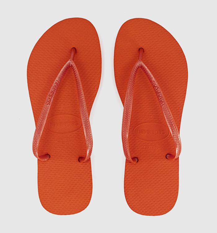 Havaianas Slim Flip Flops Sunset Orange