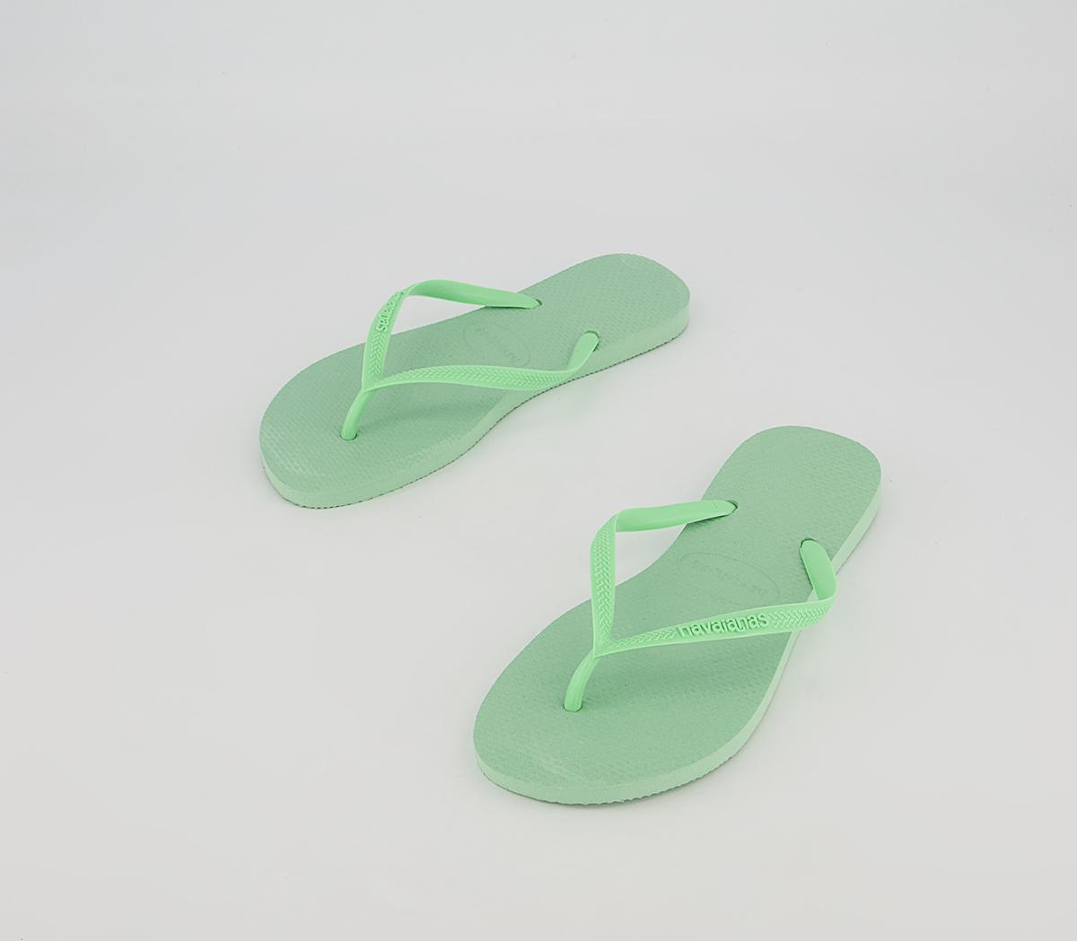 Havaianas Slim Flip Flops Havaianas Slim Flip Flops Green Garden