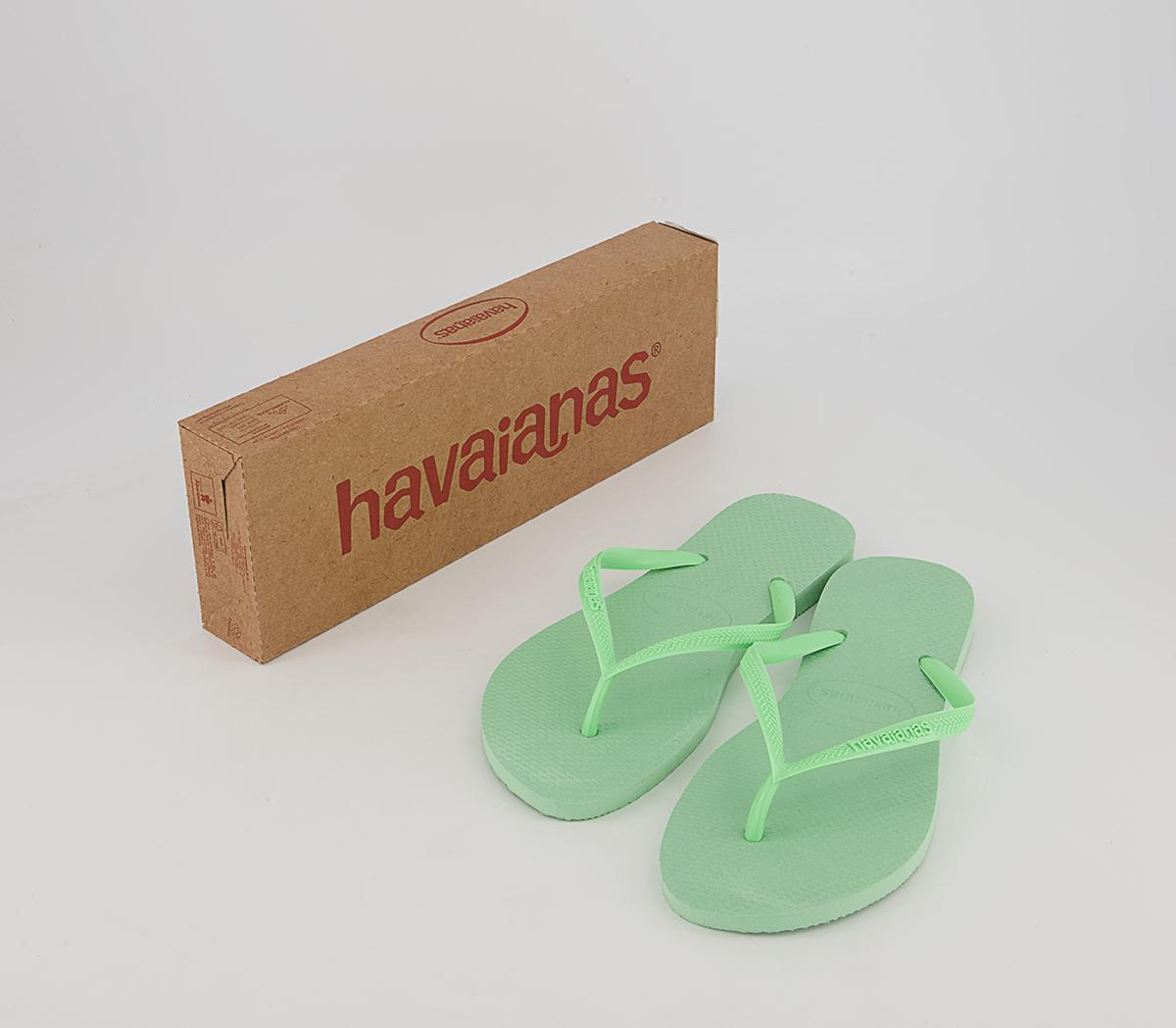 Havaianas Slim Flip Flops Havaianas Slim Flip Flops Green Garden