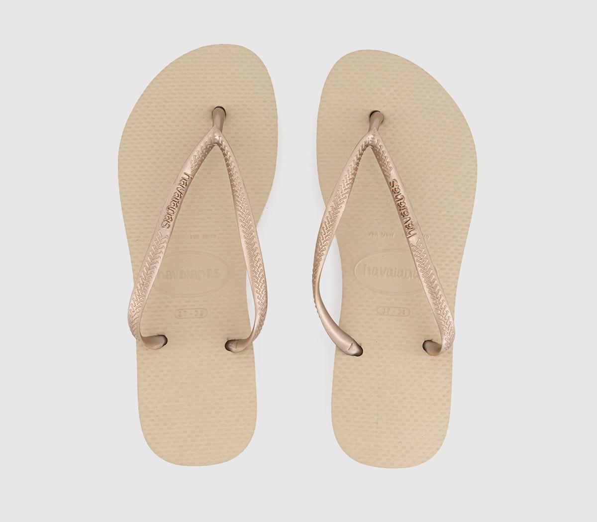 Havaianas Slim Flip Flops Havaianas Slim Flip Flops Light Golden