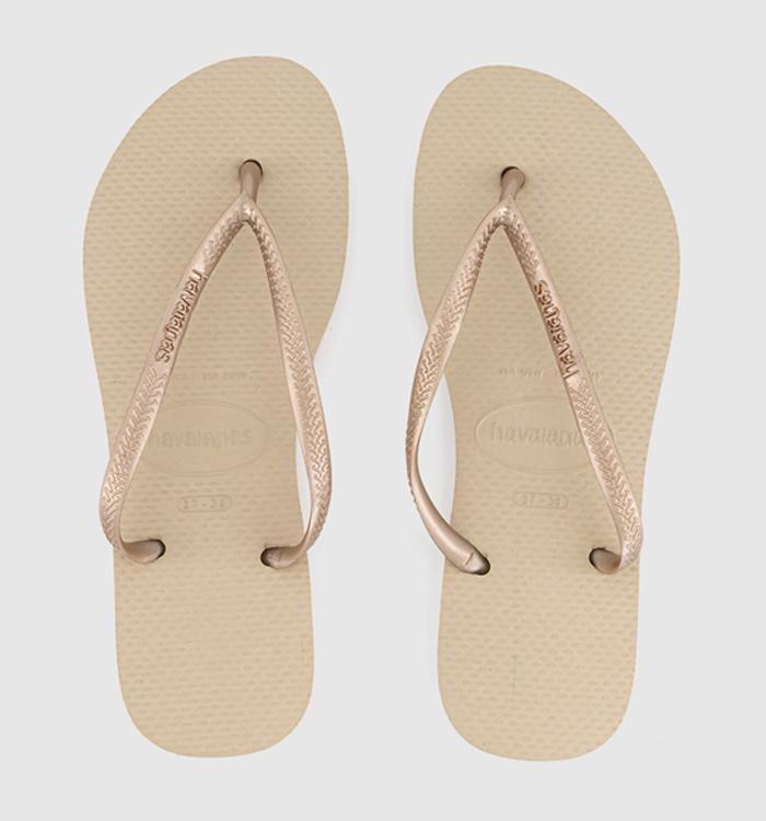 Havaianas Slim Flip Flops Light Golden