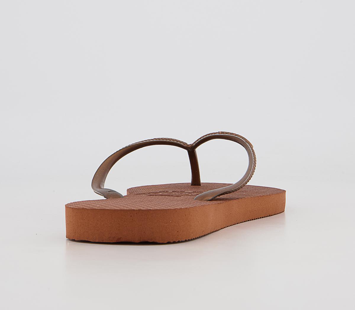 Havaianas Slim Flip Flops Havaianas Slim Flip Flops Rust Metallic Copper