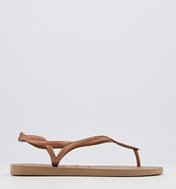 Havaianas Luna Flip Flops Rose Gold