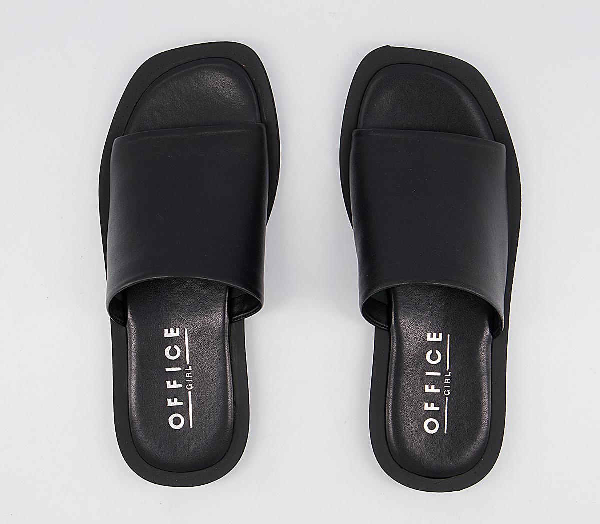 OFFICESoften Leather Mules OFFICESoften Leather MulesBlack Leather