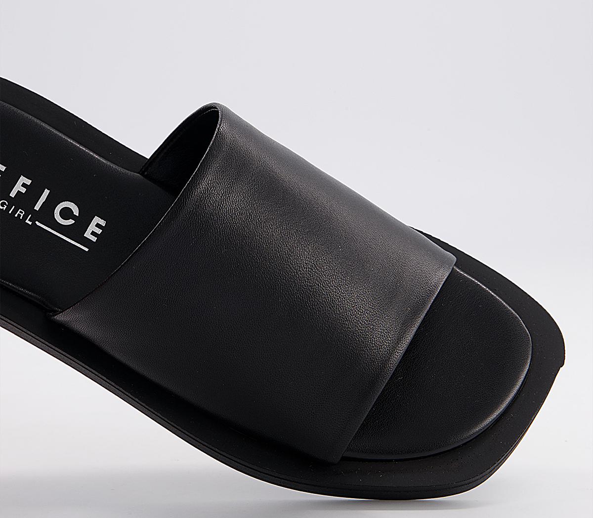 OFFICESoften Leather Mules OFFICESoften Leather MulesBlack Leather
