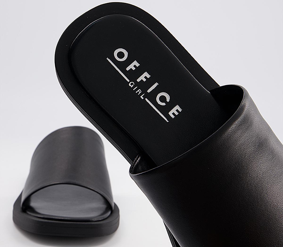 OFFICESoften Leather Mules OFFICESoften Leather MulesBlack Leather