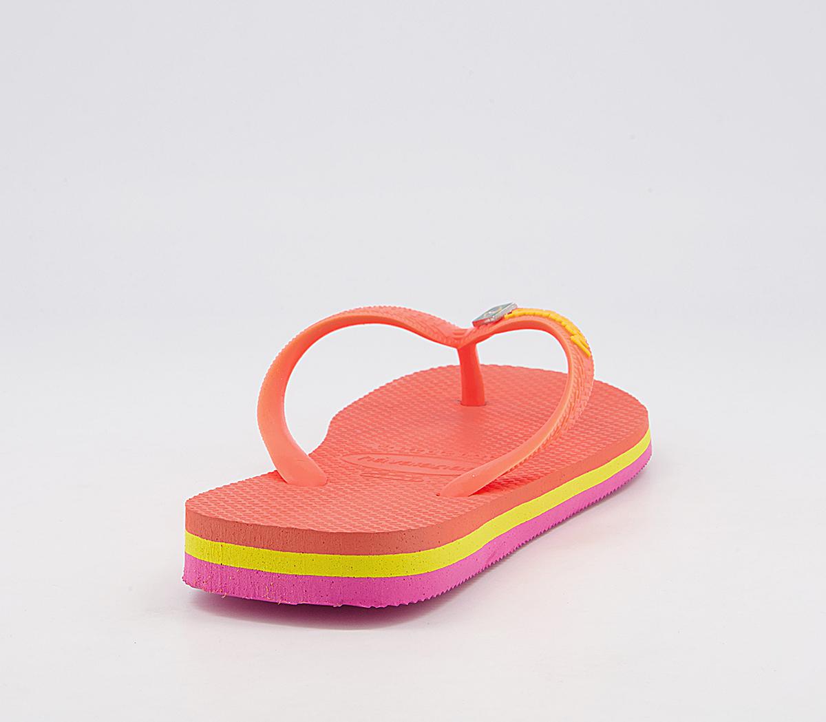 Havaianas Brasil Layers Flip Flops Havaianas Brasil Layers Flip Flops Coral Chic