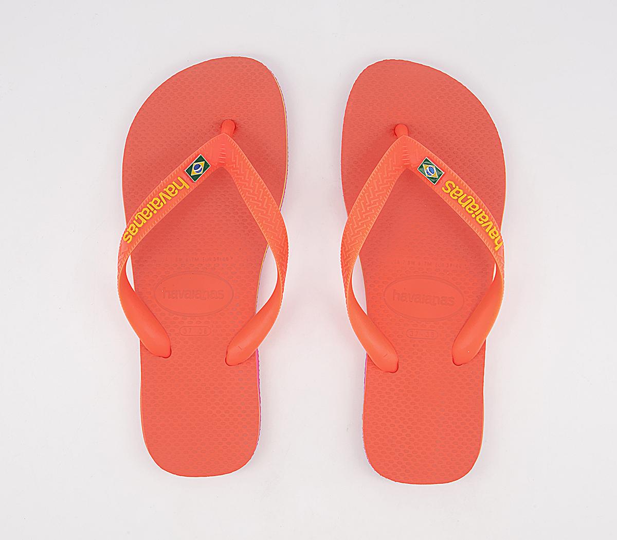 Havaianas Brasil Layers Flip Flops Havaianas Brasil Layers Flip Flops Coral Chic
