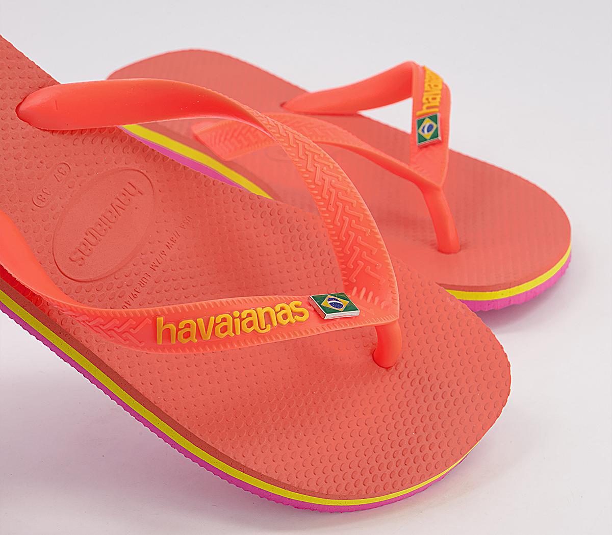 Havaianas Brasil Layers Flip Flops Havaianas Brasil Layers Flip Flops Coral Chic