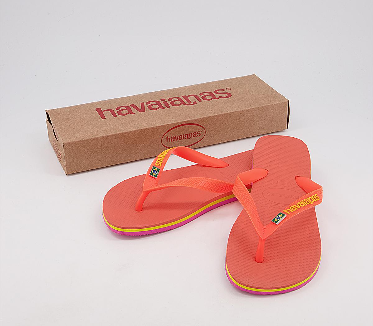Havaianas Brasil Layers Flip Flops Havaianas Brasil Layers Flip Flops Coral Chic