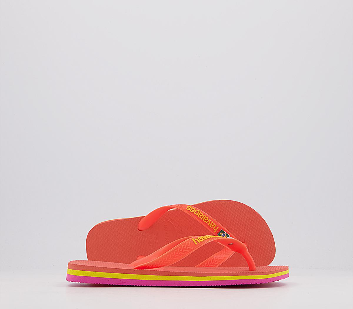 Havaianas Brasil Layers Flip Flops Coral Chic Women s Sandals