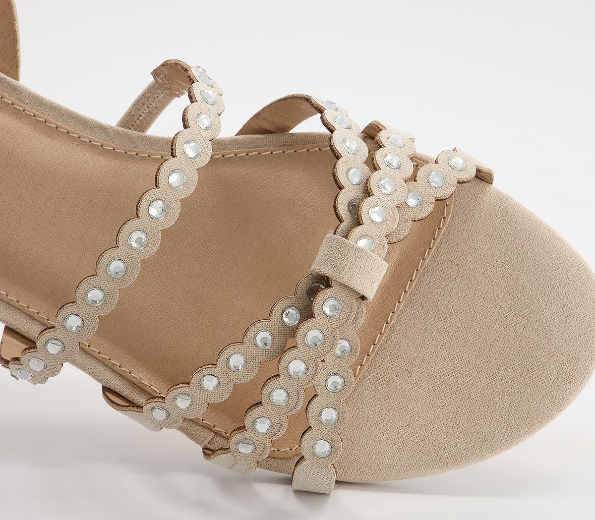 OFFICE Sprinkle Embellished Sandals Blush Embellished Women’s Sandals