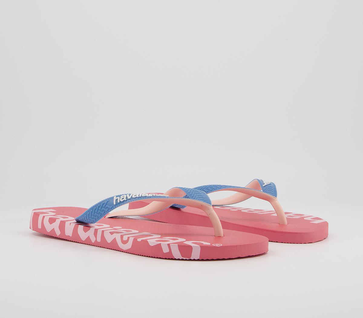 Havaianas Top Logomania Hightech Flip Flops Havaianas Top Logomania Hightech Flip Flops Pink Porcelain