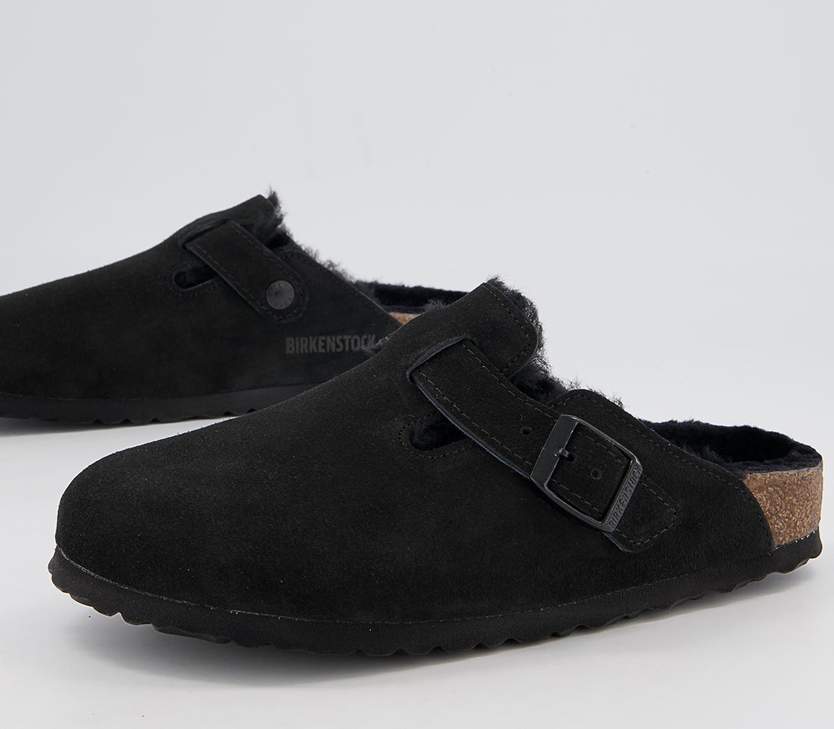 BIRKENSTOCK Boston Shearling Clogs BIRKENSTOCK Boston Shearling Clogs Black
