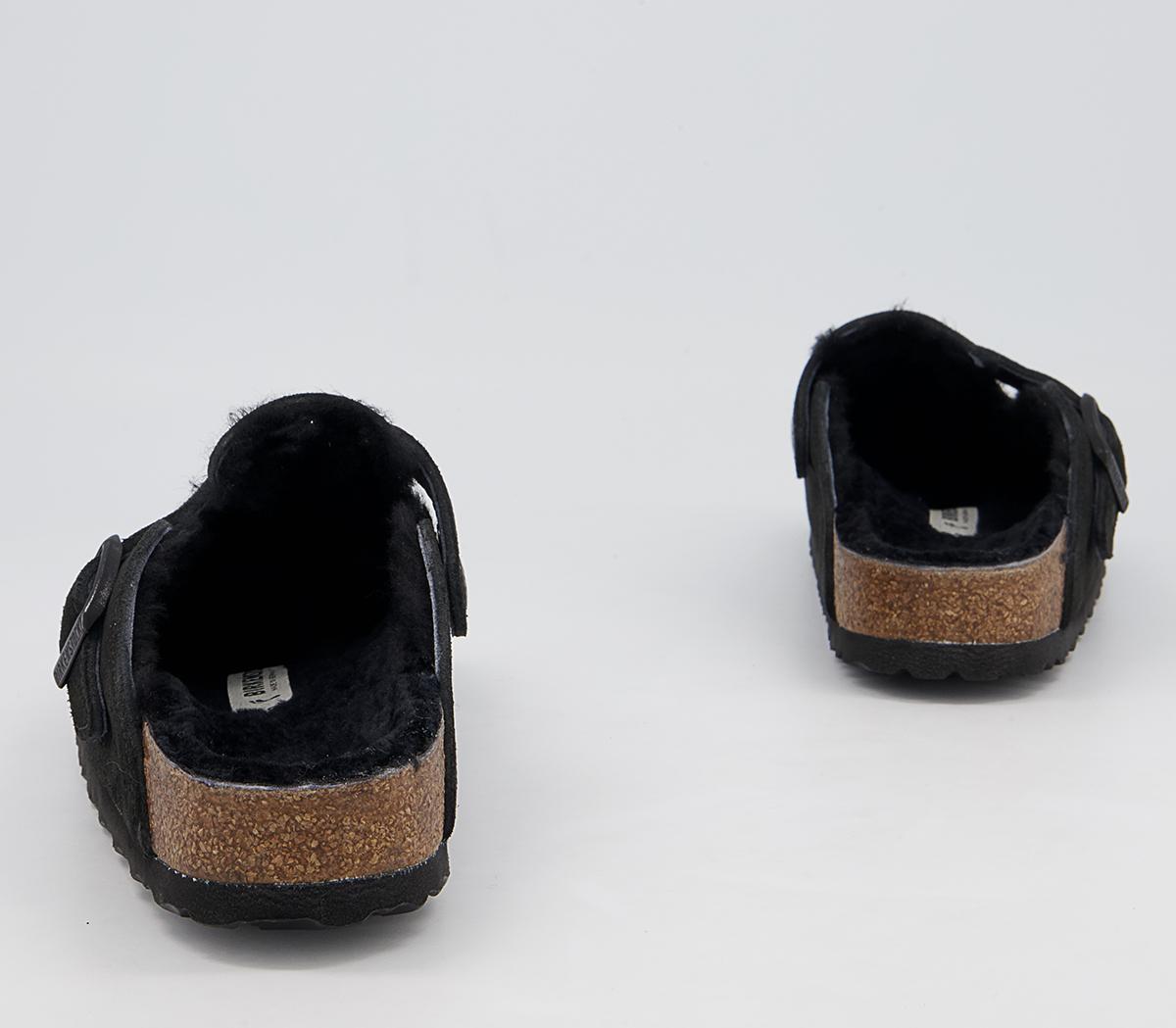 BIRKENSTOCK Boston Shearling Clogs BIRKENSTOCK Boston Shearling Clogs Black