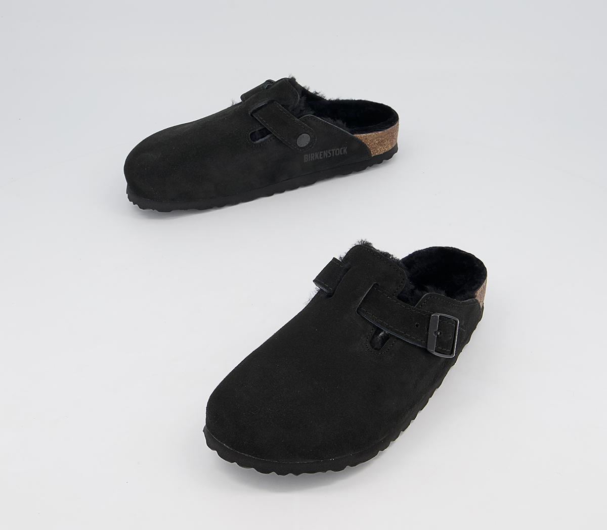 BIRKENSTOCK Boston Shearling Clogs BIRKENSTOCK Boston Shearling Clogs Black