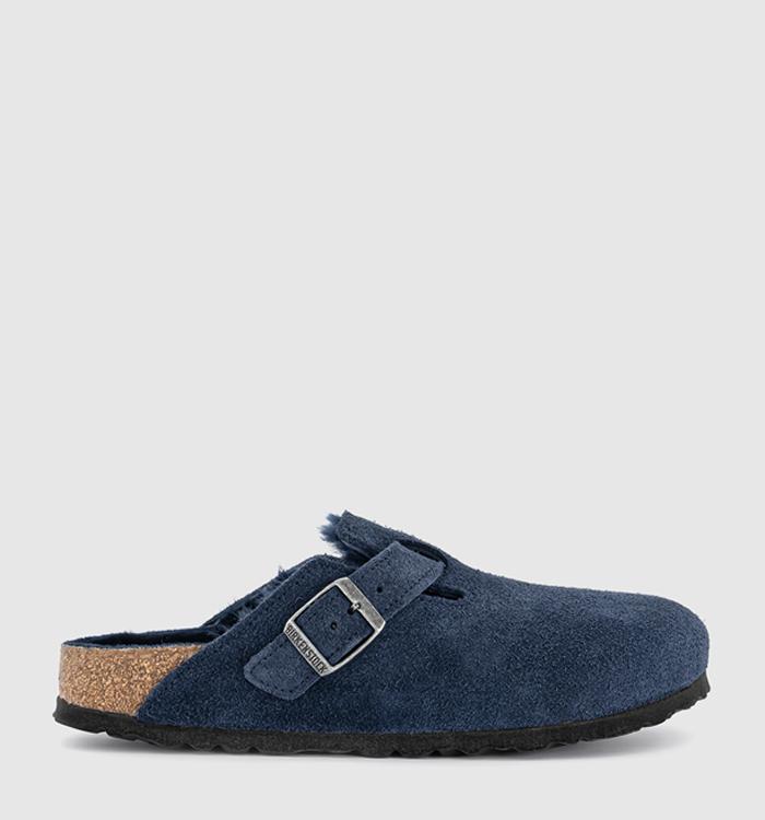 BIRKENSTOCK Boston Shearling Clogs New Navy
