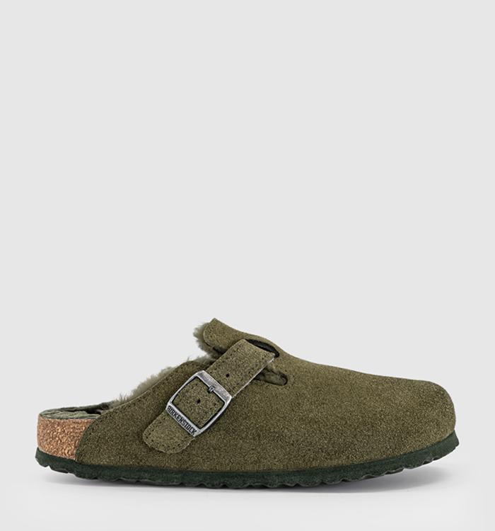 BIRKENSTOCK Boston Shearling Clogs Thyme