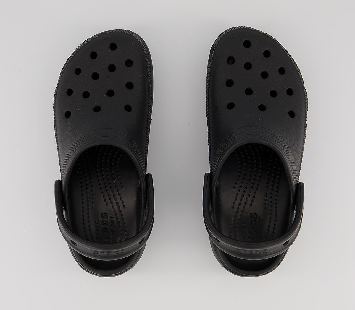 Crocs Platform Clogs Black - Flat Shoes for Women