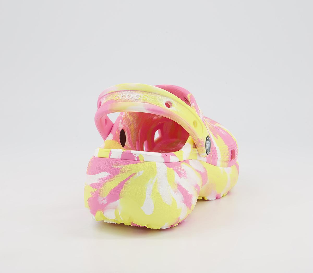 Crocs Platform Clogs Pink Lemonade Multi Pastel Trainers & Shoes