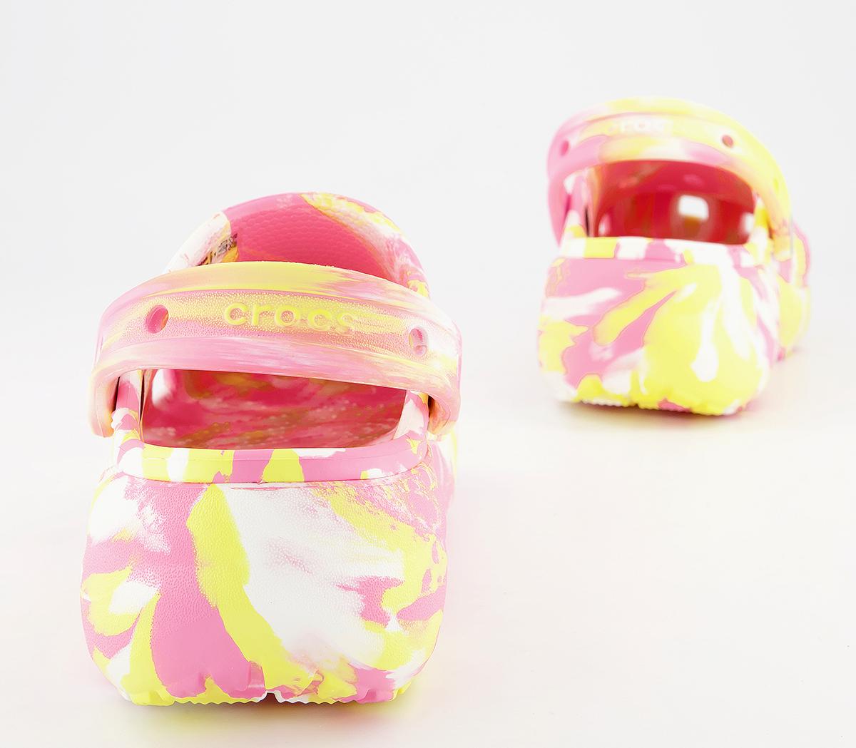 Crocs Platform Clogs Pink Lemonade Multi Pastel Trainers & Shoes