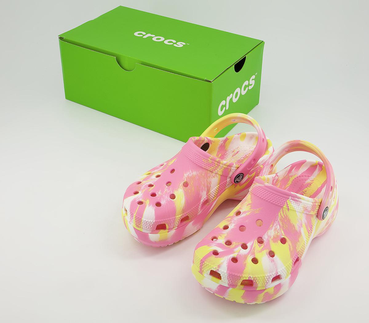 Crocs Platform Clogs Pink Lemonade Multi Pastel Trainers & Shoes