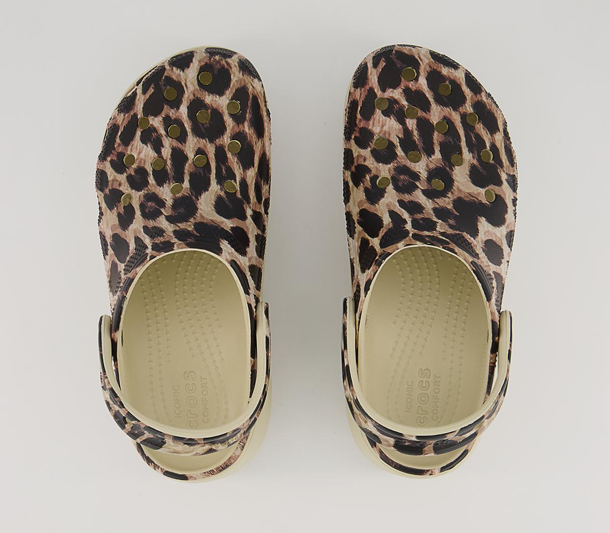Crocs Platform Clogs Crocs Platform Clogs Bone Leopard