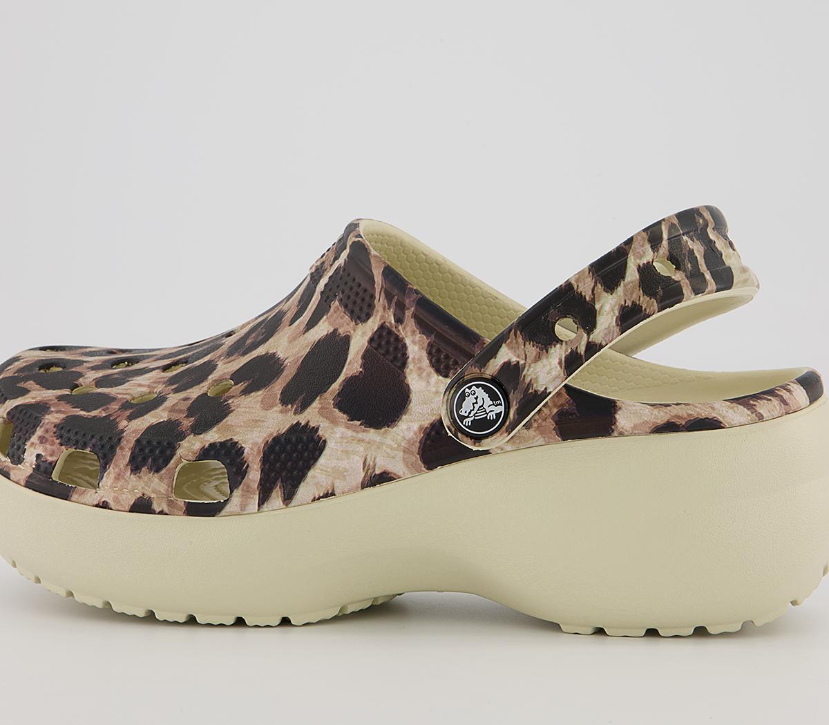 Crocs Platform Clogs Crocs Platform Clogs Bone Leopard